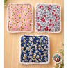 Lot de 3 lingettes lavables motif fleurs