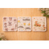 Lot de 3 lingettes lavables motif animaux