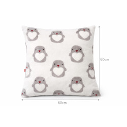 Coussin décoratif pingouin
